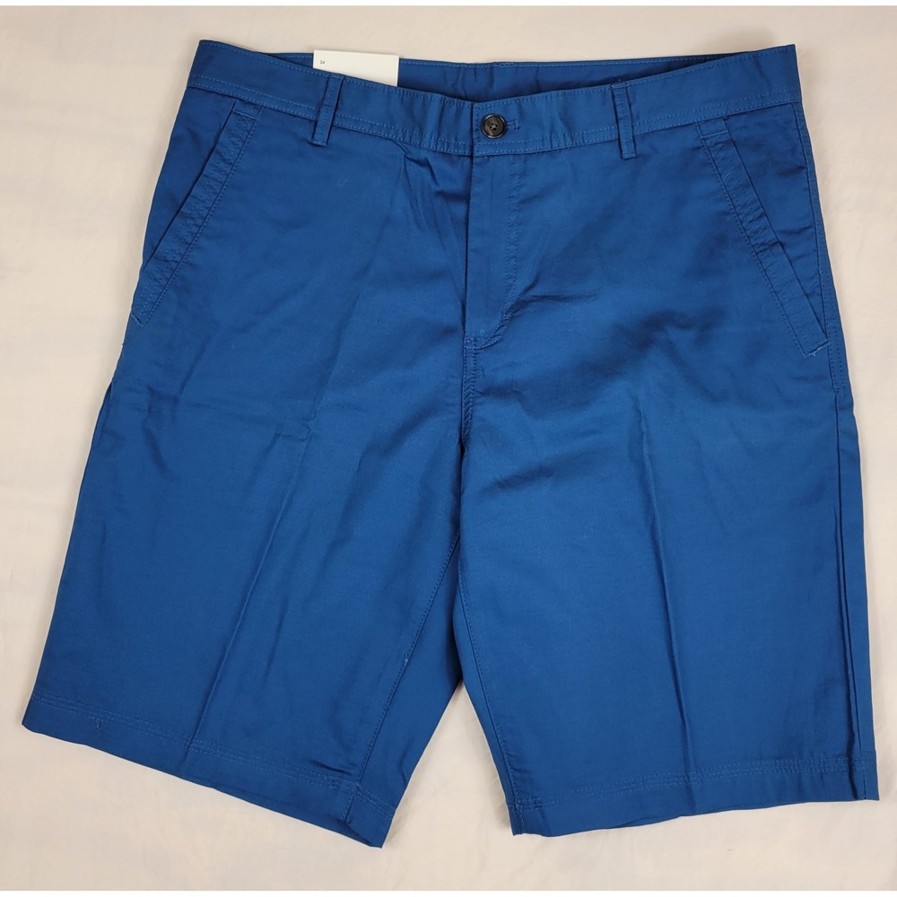 Calvin Klein Mens Oahu Blue Refined Slim Chino Shorts 34W 40NB641 NWT